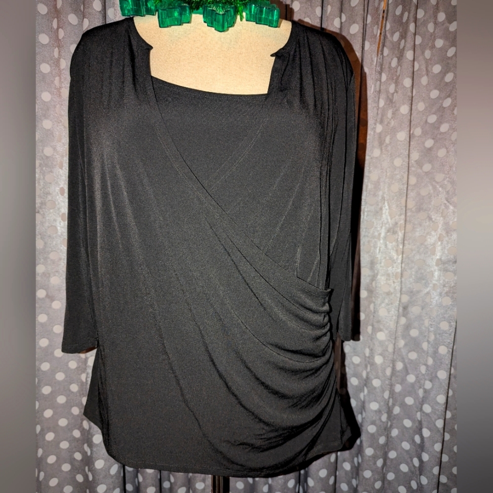 WORTHINGTON Elegant Faux Wrap Top 1x NWT